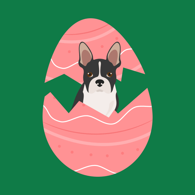 Boston Terrier Dog in Easter Egg by Seasonal Dogs