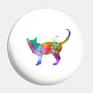 Singapura cat in watercolor Pin