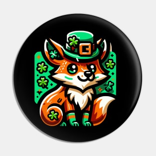 St Patricks Day Fox Pin