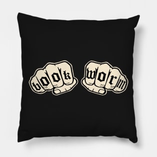 Bookworm Knuckle Tattoo's Pillow