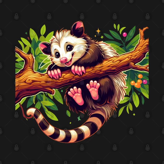 Joyful Opossum by BukovskyART