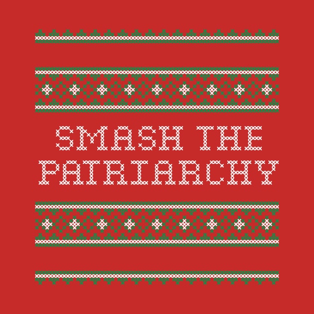 Smash The Patriarchy Christmas Sweater Cross Stitch by DeadMonkeyShop