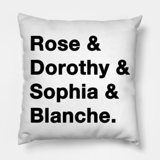 Golden Girls Names Pillow