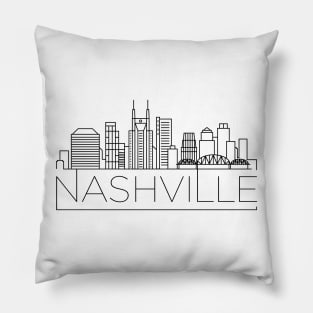 Nashville Minimal Skyline Pillow