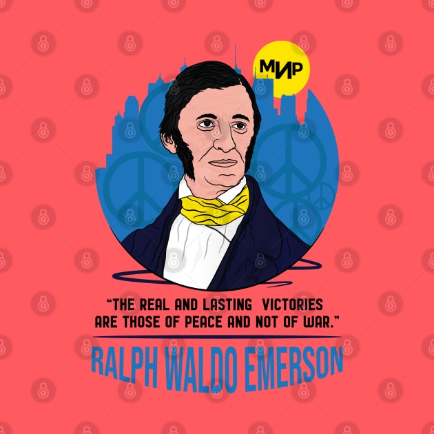 Ralph Waldo Emerson Peace quote | Support Ukraine Peace sign by Vive Hive Atelier