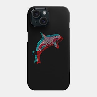 Hand Drawn Design Trippy Killer Whale Phone Case