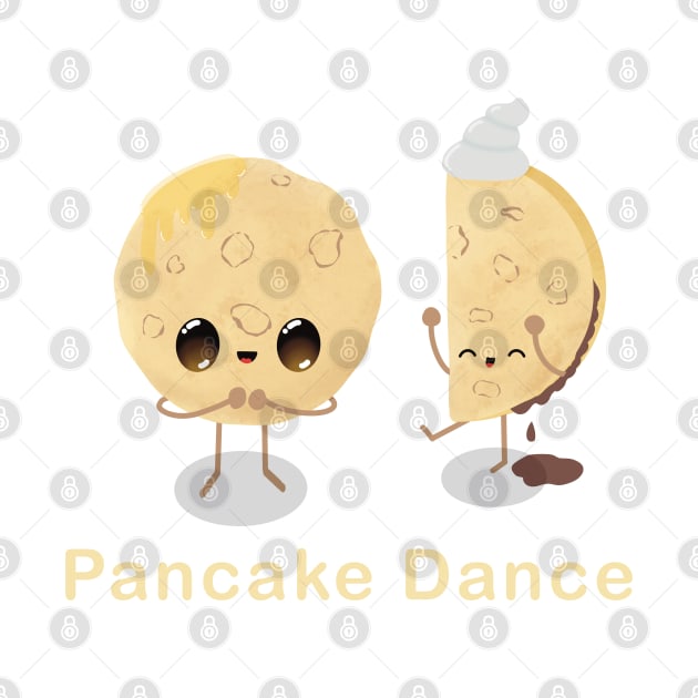 Pancake Dance, cute pancakes, cute food, kawaii food, by Catphonesoup