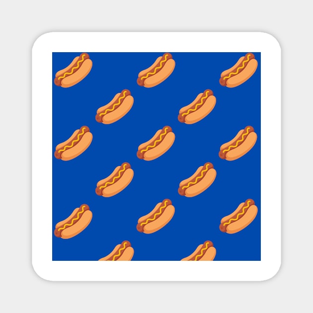 Dark Blue Hot Dog Magnet by IslandofdeDolls