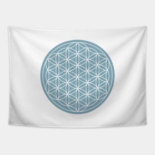 Flower of Life Powder Blue Tapestry