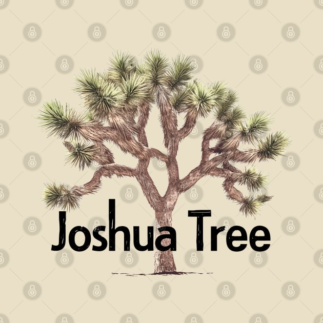 Joshua Tree Emblem - Classic California Desert Flora Art by Retro Travel Design