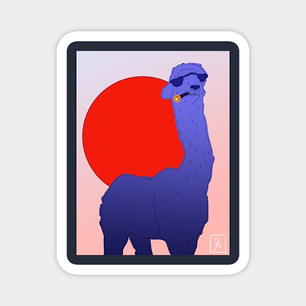 Alpaca Chill Magnet by ScudMarket