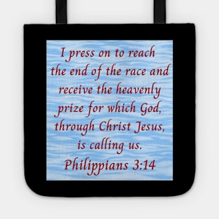 Bible Verse Philippians 3:14 Tote