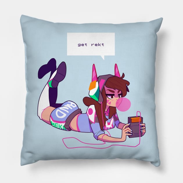 D.VA - PWND Pillow by tabrakadabra