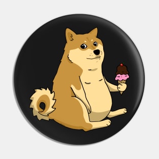 chubby shiba inu doge Pin