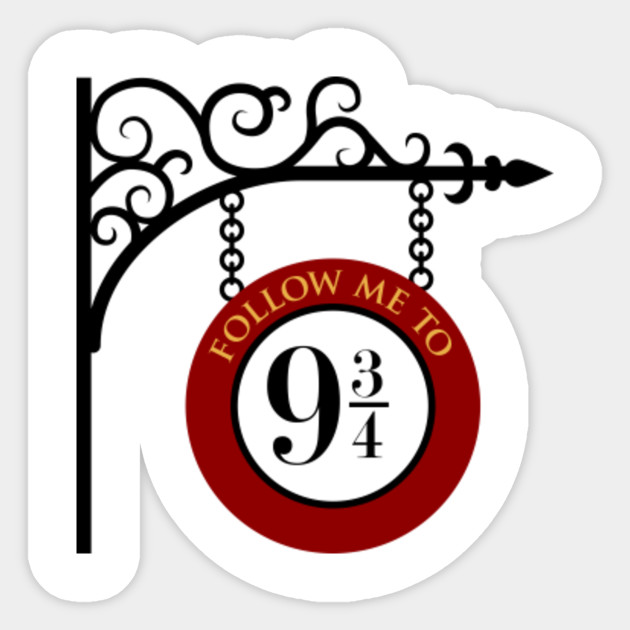 Follow Me To Platform 9 3 4 Harry Potter Sticker Teepublic
