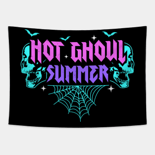 Hot Ghoul Summer Pastel Goth Gothic Funny Halloween Skeleton Tapestry