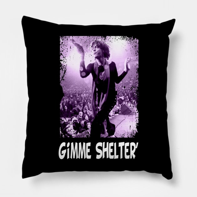 Altamont's Rock Chronicles Gimme Tribute Tee Pillow by TheBlingGroupArt