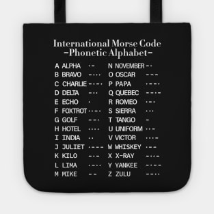 Morse Code Alphabet Tote