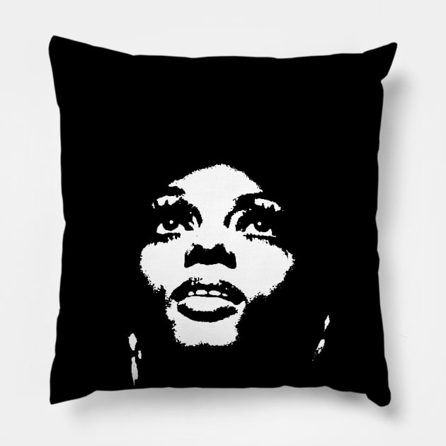 Diana Ross Pop Art Portrait Pillow by phatvo