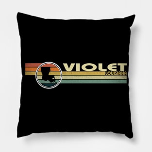 Violet Louisiana vintage 1980s style Pillow