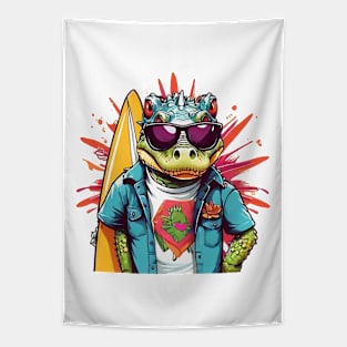 Croc Surfer Tapestry