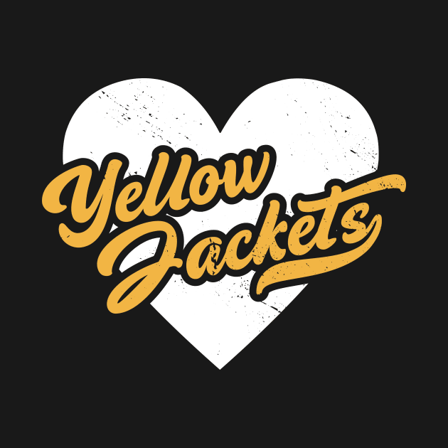 Vintage Yellow Jackets School Spirit // High School Football Mascot // Go Jackets by SLAG_Creative