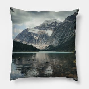 Jasper National Park Mountain Snowy Peak Photo V3 Pillow