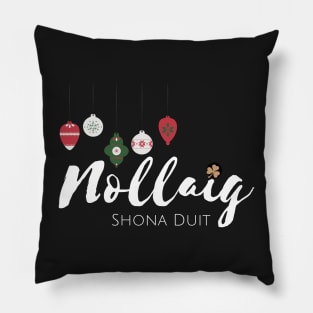 Irish Christmas Greeting Pillow