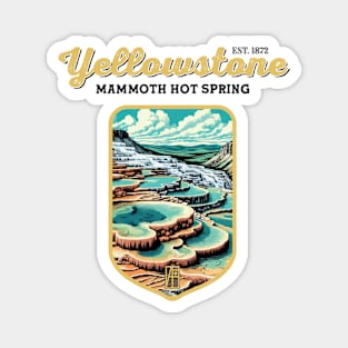 USA - NATIONAL PARK - YELLOWSTONE Mammoth Hot Springs - 6 Magnet