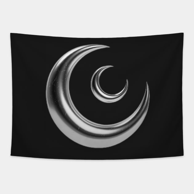 v art digital work moon Tapestry by Medotshirt