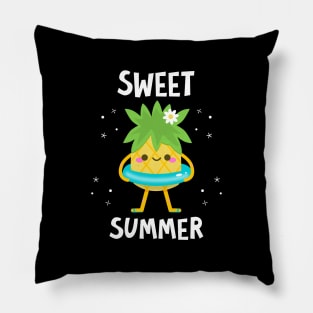 Cute Pineapple Lovers Sweet Summer Pineapple Character Pillow