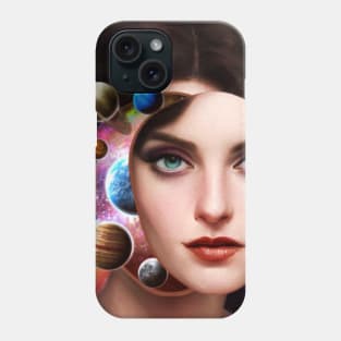 Space on My Mind Surreal Science Fiction Collage Phone Case