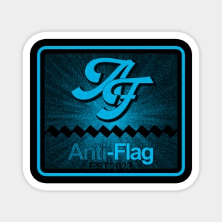 anti flag af aesthetic turquoise blue color Magnet