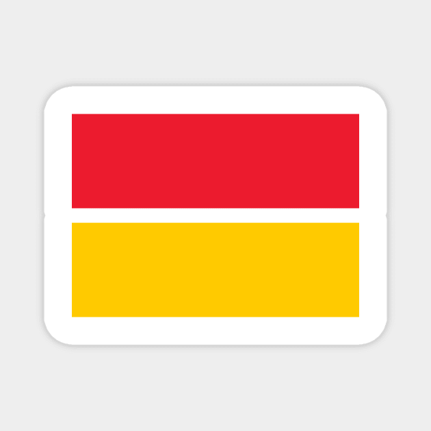 Liverpool Red Yellow Bands Magnet by Culture-Factory