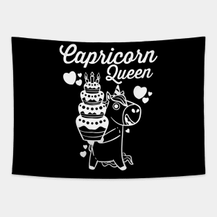 Capricorn Queen January Happy Birthday Zodiac Tapestry