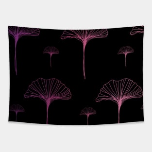 Purple and pink ginkgo leaves Tapestry