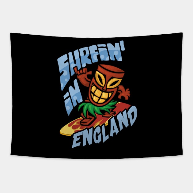 Surfing in England Tapestry by SerenityByAlex