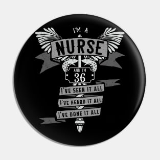 Funny 36th Birthday Nurse Gift Idea Pin