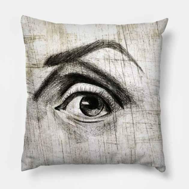 I See You Pillow by Art by Awais Khan