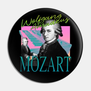 Wolfgang Amadeus Mozart - Retro 80's Synth Band Neon Aesthetic Pin