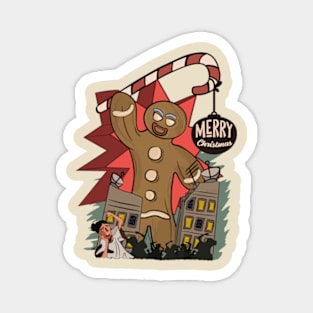 Gingerbread man destroys the city Magnet