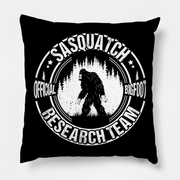 Bigfoot Research Team Sasquatch Pillow by Tesszero