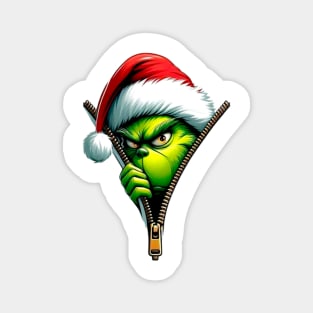 Grinch Zipper Magnet