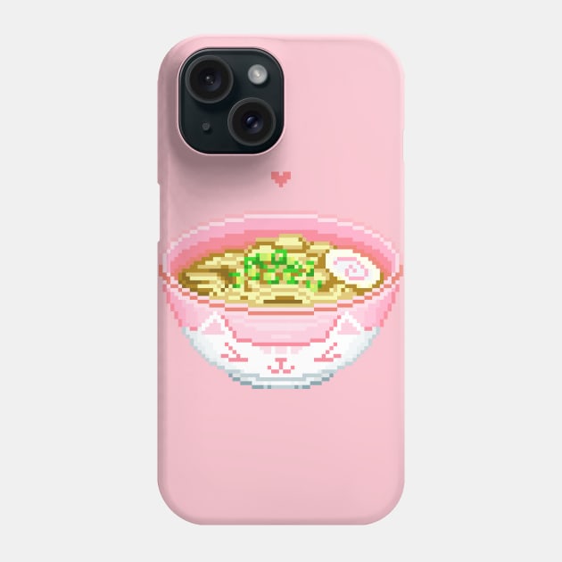 Kawaii Pixel Ramen Bowl Phone Case by DeeDeeCro