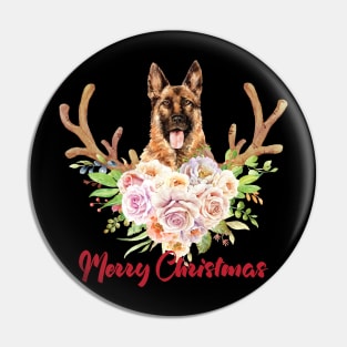 Christmas German Shepherd Pin