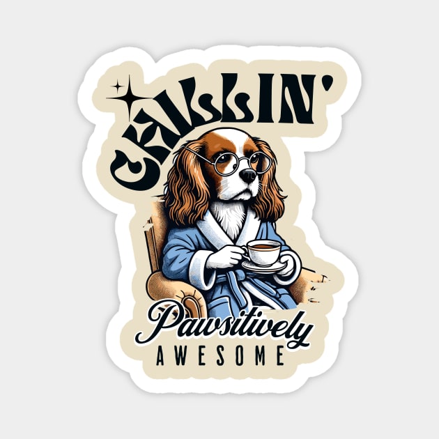 Pawsitively Awesome Cute Dog Magnet by Vinokurio