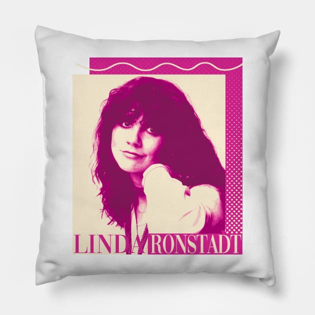 Linda Ronstadt /// Vintage portrait Pillow by HectorVSAchille