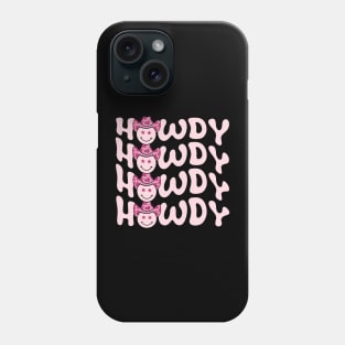 Groovy Howdy Western Girl Country Rodeo Pink Cowgirl Retro Phone Case