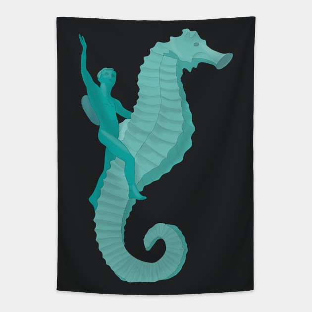 The Boy on the Seahorse Tapestry by DiegoCarvalho