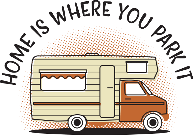 Home is Where You Park it Kids T-Shirt by cabinsupply